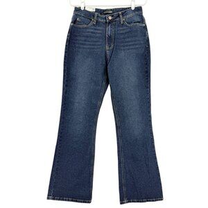 NWT Black Tape Women's Maya Relaxed Flare High Rise Stretch Blue Jeans Size 29